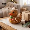 Resin Christmas Decorations Duck Figurine, Sculpture for Holiday Home Decor, Cute Decorative Figurines Desktop Ornaments with Festive Elements Indoor