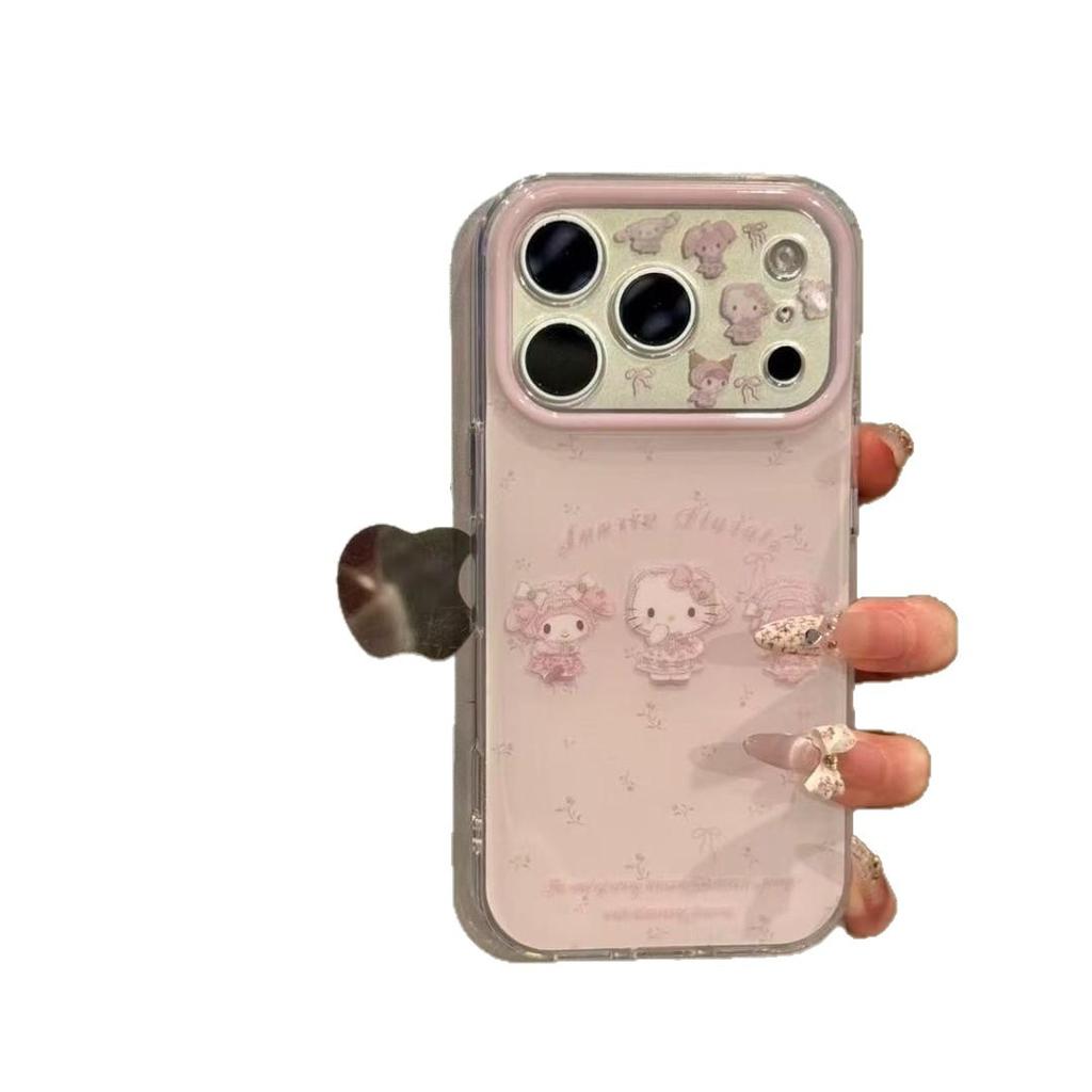 Cartoon Kt Lolita iPhone11ProMax Apple 11 All-inclusive Anti-drop Pink Hello Kitty Phone Case Hard Case