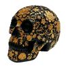 Flower Skull Figurine Decoration Halloween 3D Head Collectible Skeleton Display Lifelike Skull Day of the Dead Ornament