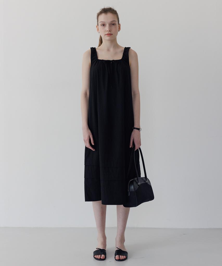 TTUDEMENT Sleeveless Long Dress Black