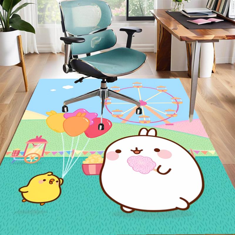 Molang Design Area Rug - Non-Slip, Soft & Cozy Floor Mat for Living Room, Bedroom, Office - Indoor/Outdoor Decorative Carpet