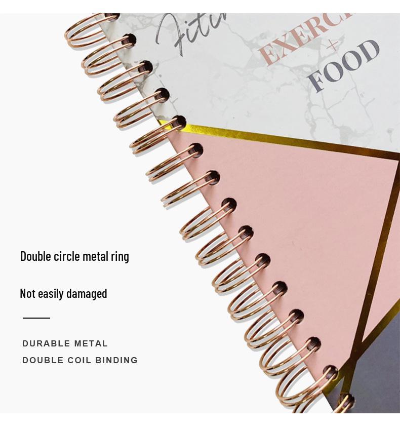 A5 Hardcover Fitness Planner: Cross-Border Sport & Wellness Journal for Daily & Weekly Tracking