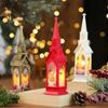 Cross-border Christmas Lantern: Church-Shaped Night Light with Electronic Candle