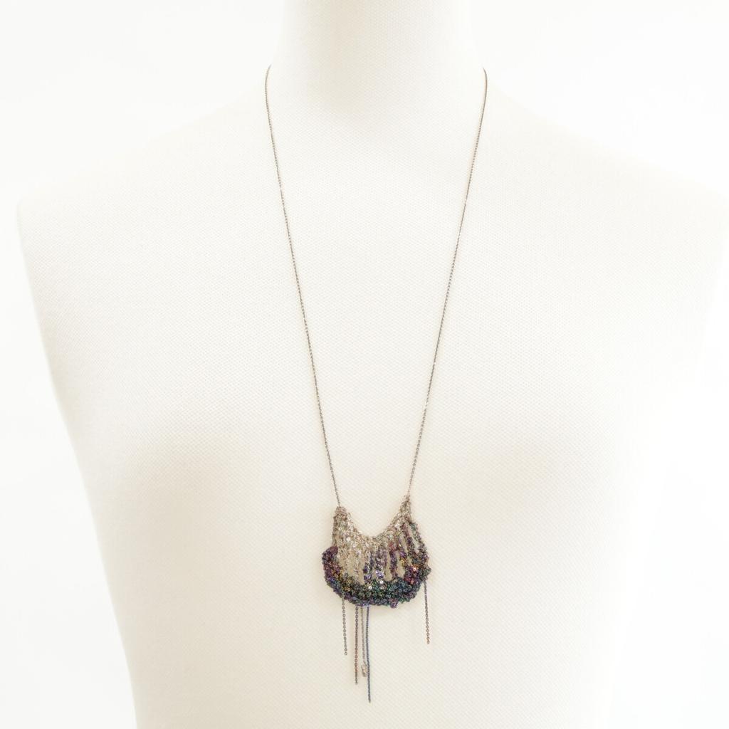 ARIELLE De PINTO AP-S1104 Atelier Scallop Drop Chain Necklace Rose Gold+SpectrumUsed