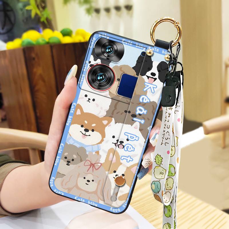 Dirt-resistant Back Cover Phone Case For ZTE Nubia Z60 Ultra Soft Case Shockproof Protective Anti-dust Cute Lanyard Ring