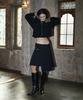 Bunteu Twice Locked Wrap Skirt (Black)