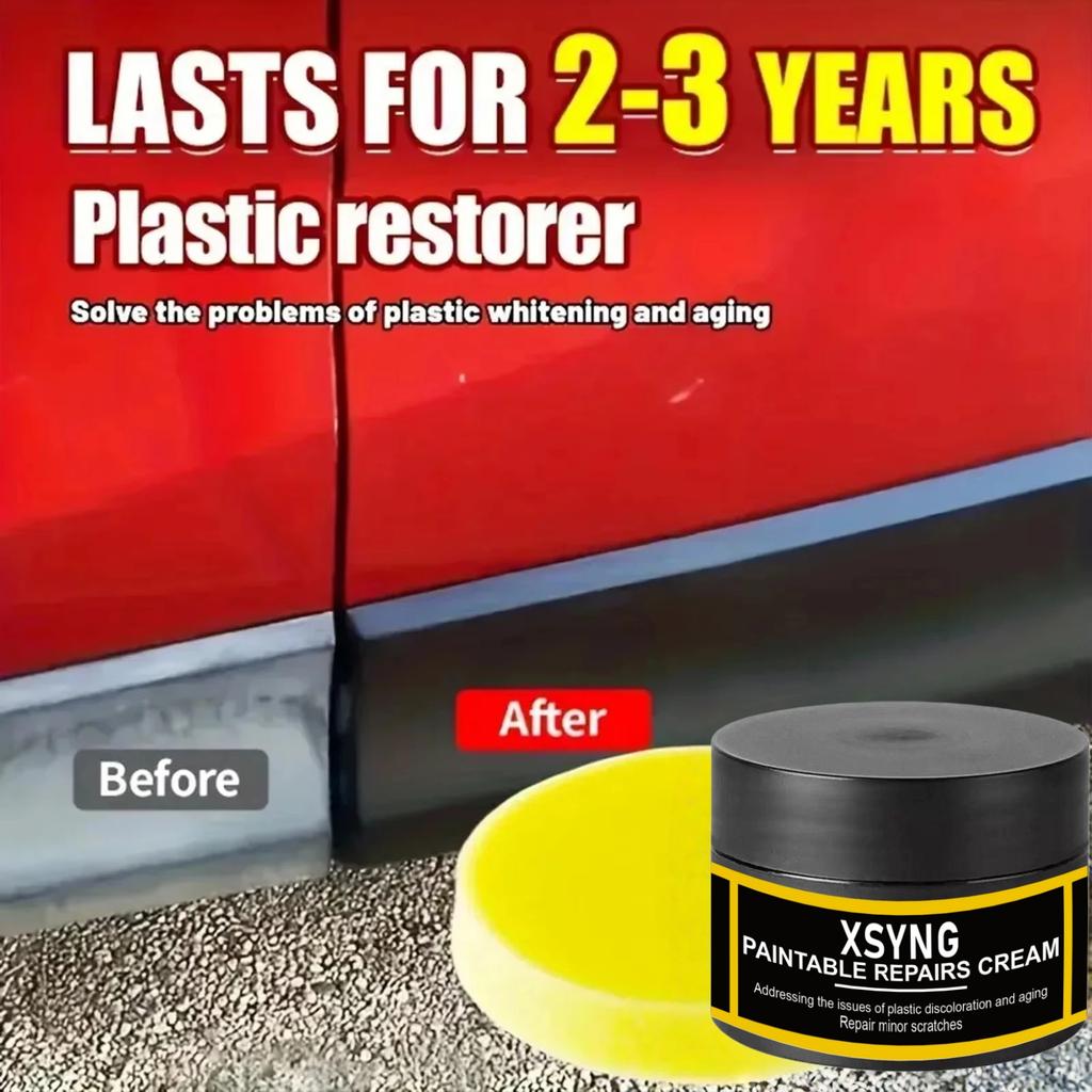 Car Leather Plastic Refurbishment Cream Anti-Scratch Repair Wax Auto Interior Seat Steering Wheel Restorer