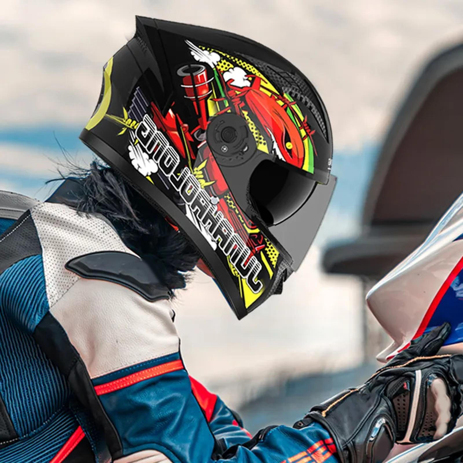 

Мотоциклетный полнолицевой шлем с откидной крышкой для мотоциклов, аксессуары для мужчин и женщин