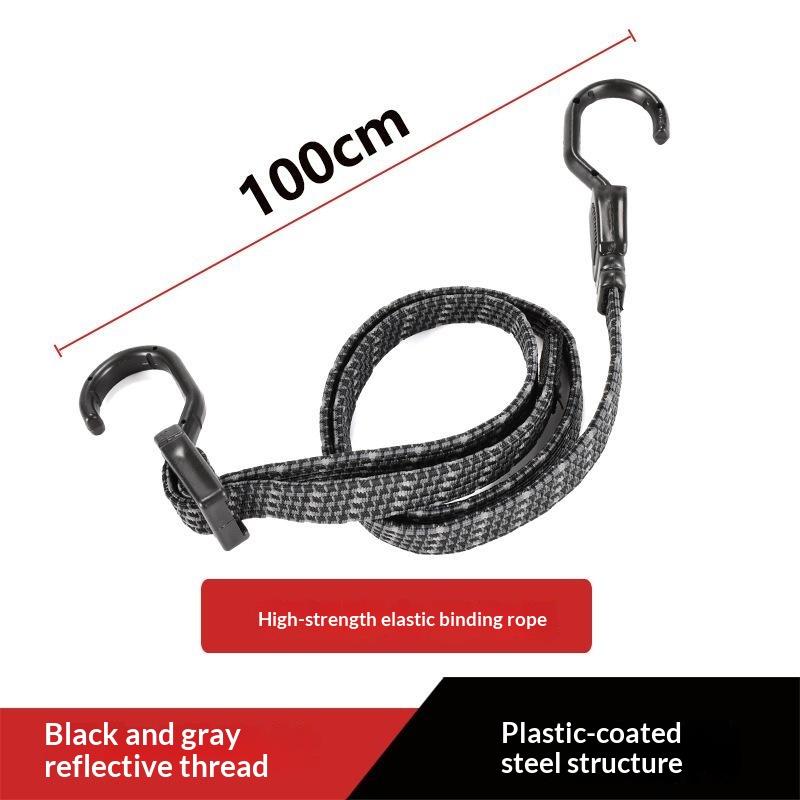 Heavy Duty Elastic Tie Down Straps Widening Flat Stretch Cord for Car Luggage Camping Cargo Securing Use