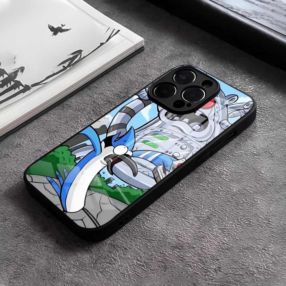 Cartoon Regulars Show Phone Case For IPhone 17 15 Pro Max 12 16 14 Plus 11 13 Pro X XR XS 7 8 Plus SE Glass Cover