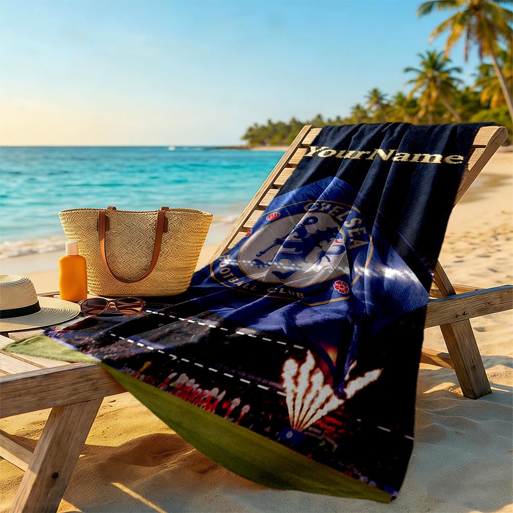 Chelsea Personalisierbares Strandtuch Super Weich & Saugfähig Geeignet für Sport Reisen Schwimmen Yoga Badezimmer Strand Und Pool