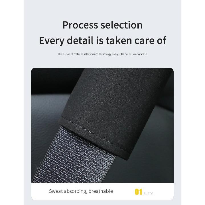 2Pcs Car Interior Accessories Seat Belt Suede Soft Safety Belt Shoulder Straps Cover Breathable Protection Padding Cushion