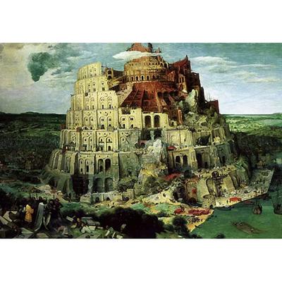[Omega] La Torre di Babele di Bruegel Puzzle da 1000 Pezzi - Collezione d'Arte Capolavoro