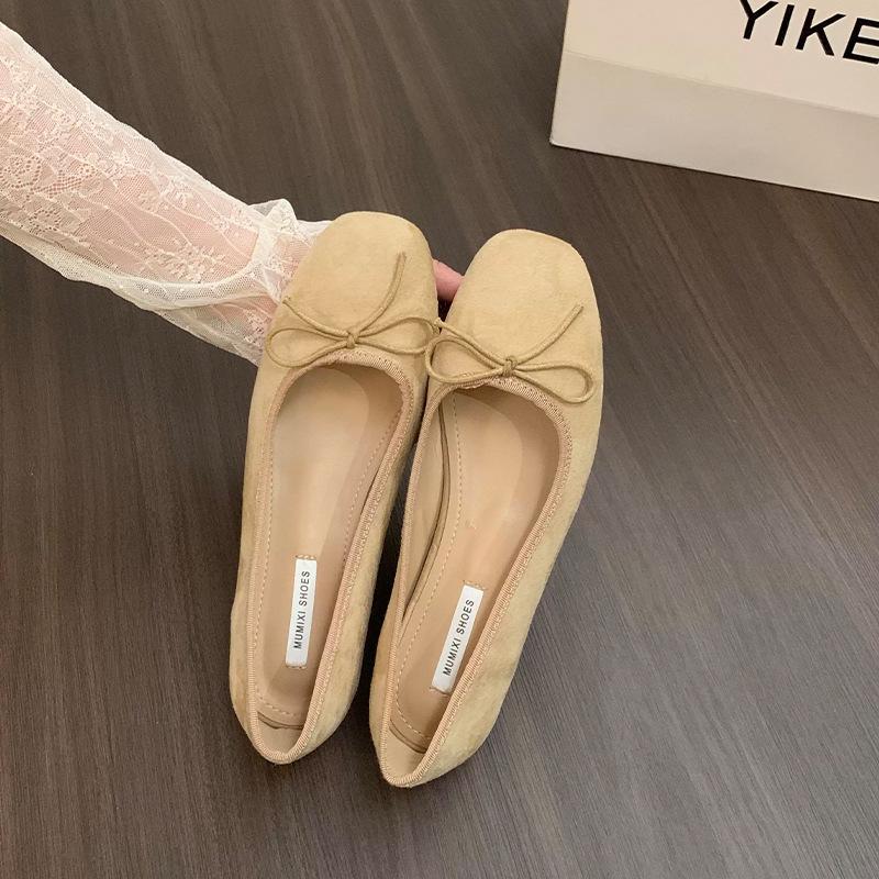 Inner height increase retro solid color single shoes women's shoes new spring and summer French fashion light mouth ballet gentle evening shoes