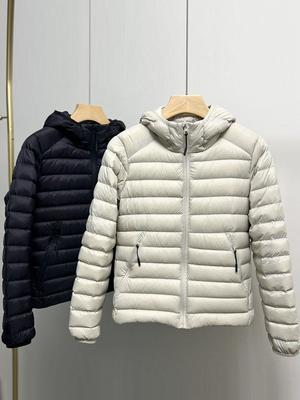 Chaqueta de Plumón de Pato Blanco con Canalé para Mujer Otoño/Invierno 2025 - Ligera, Corte Entallado, Estilo Corto de Moda