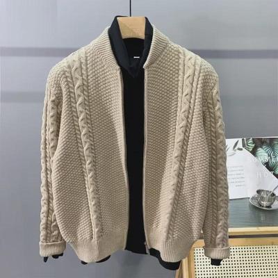 Cárdigan de punto para hombre de color sólido - Chaqueta versátil y moderna para primavera y otoño (2022)