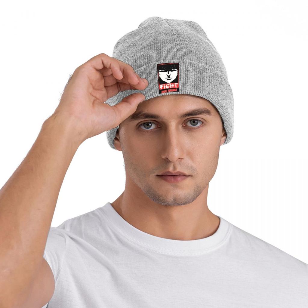 Yujiro Baki Hanma Grappler Fight Warm Knitted Cap Winter Knit Bonnet Hat Skullies Beanies Hip Hop Caps for Unisex