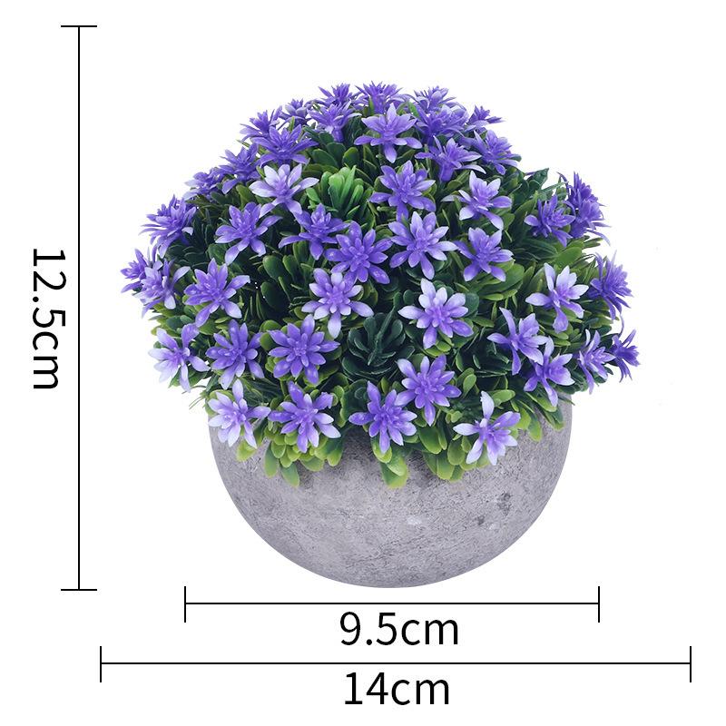 Planta de Simulación Planta en Maceta Decoración de Escritorio de Oficina Adorno de Planta Verde Planta en Maceta Bola de Hierba Planta Verde Milán Eucalipto