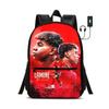 Child School Bags for Student Rucksack L-Lamin Yamal Sport Bookbag Kids Gift Football Star Backpack with USB Interface Bag