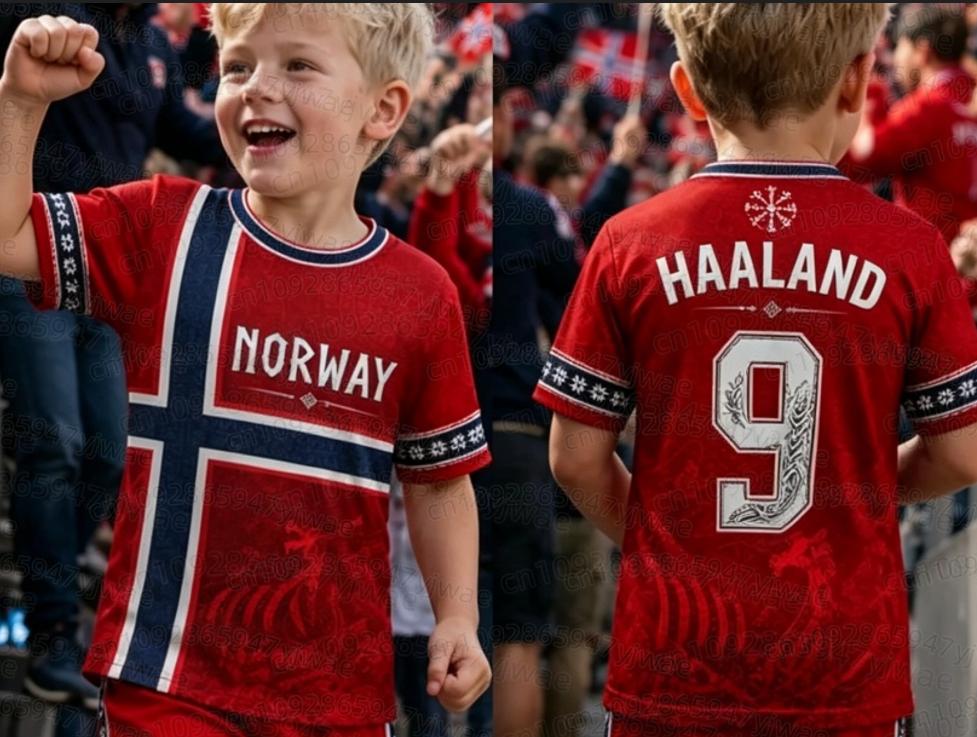 Norvēģija Hālands Nē. 9 Futbola Džersija
