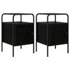 Nightstand 2 Pcs. Black Oak 35 X 36.5 X 56 Cm