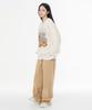 MOZMOZ Soft Terry Nature Oversized Sweatshirt Cream