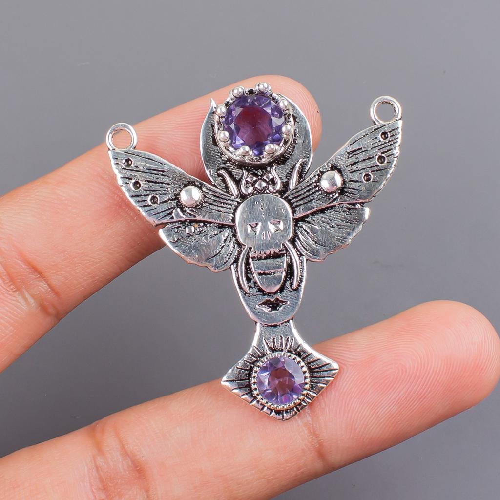 Women Iolite Gemstone 925 Sterling Silver Jewelry Pendant 1.5" For Wedding Gift CP-10-8