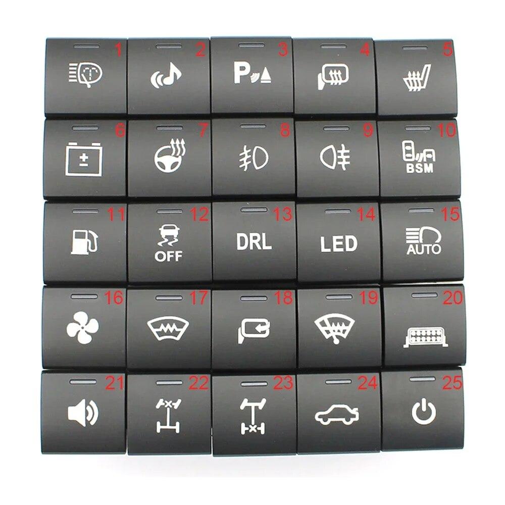 Car LED Light Radar Steering Wheel Heating Rearview Mirror Control Switch Button For Toyota Camry Corolla 2018 Rav4