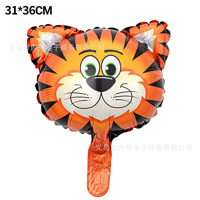 Animal Head Aluminum Film Balloon Birthday Party Decoration Arrangement Medium Lion Head Tiger Monkey Head Balloon