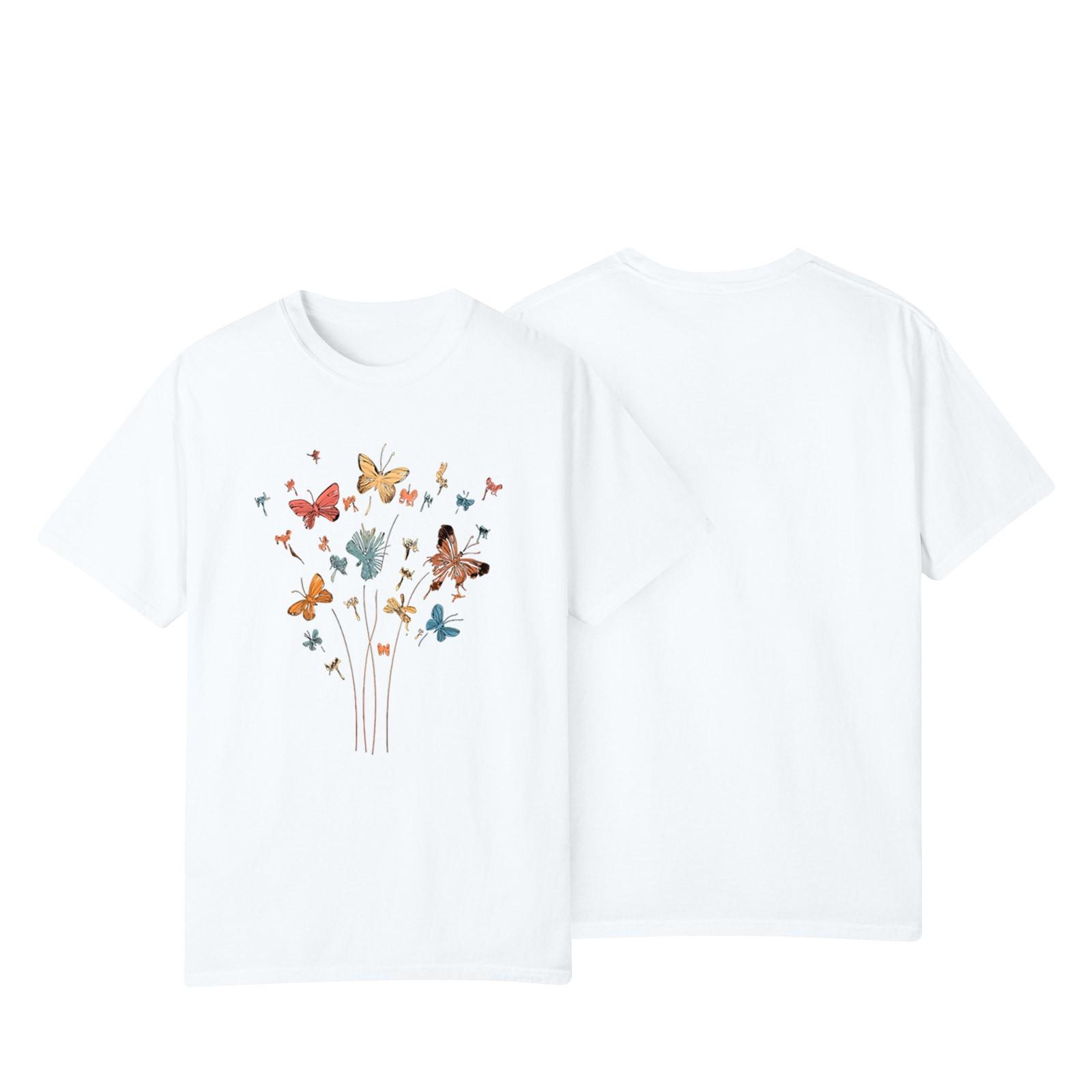 

Women s Casual Sunflower Print Street Slim Fit Short Sleeve T-Shirt Top XL білий