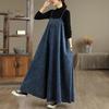 DIMANAF Women Plus Size Denim Dress Cottton Vintage Loose Casual Basic Dresses Maxi Long Dress Sleeveless