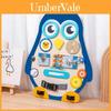 Wooden Penguin Shaped Busy Board Montessori Educational Toy For Early Learning And Development
