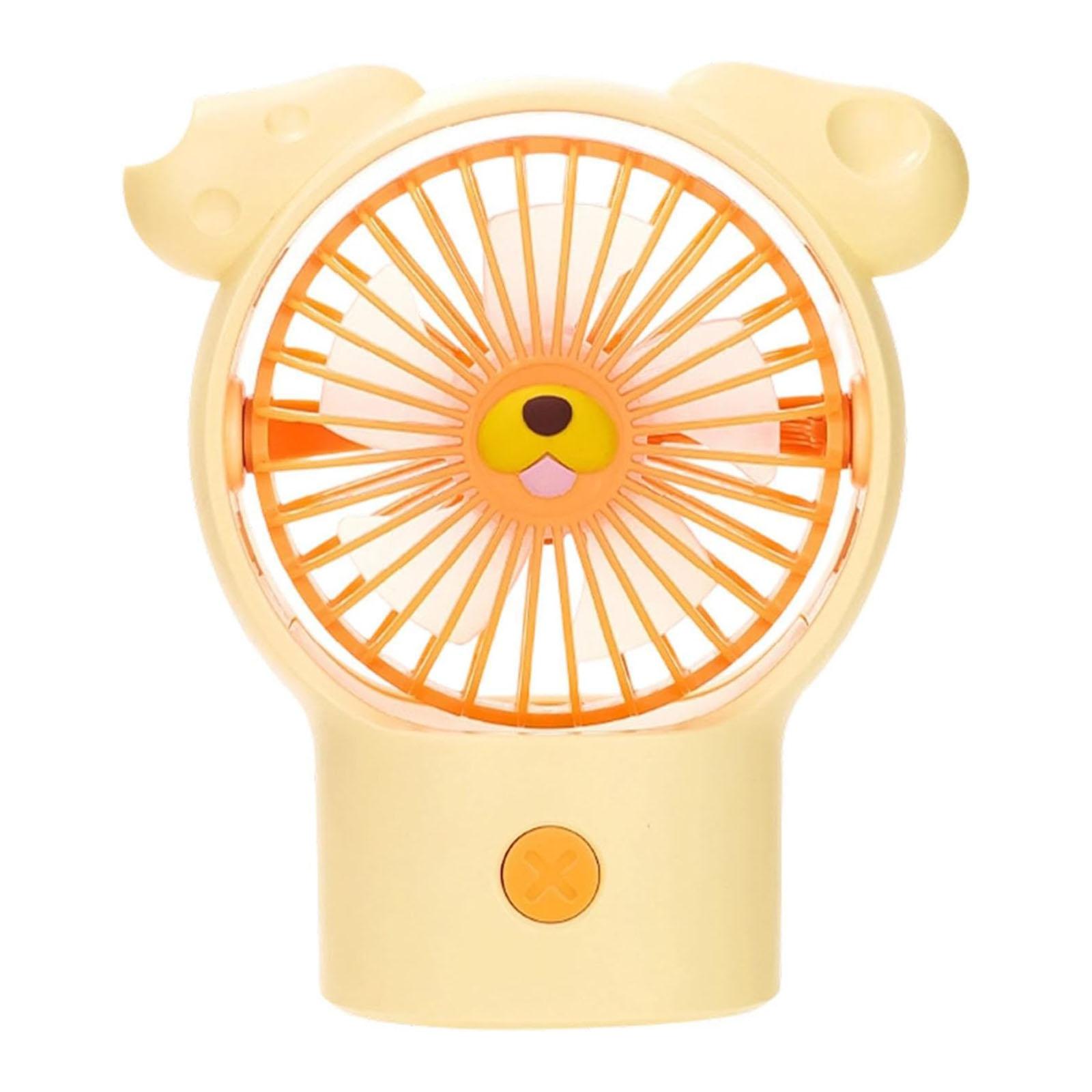 

Portable Handheld Fan Personal Mini Fan Rechargeable USB Small Fan with Adjustable Speed for Summer Outdoor Indoor Use One Size жовтий