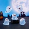 Mini Ghost Figures With Box Luminous Ghost Figurines Resin Glow In The Dark Ghost Figures Cute Positive Gift