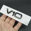 3D ABS Chromowany Czarny Logo V6T V8T V10 W12 Emblemat Litery Odznaka Naklejka Samochodowa Do Audi A6 A7 S4 S5 S6 S7 Q7 A8 R8 SQ5 TT Akcesoria