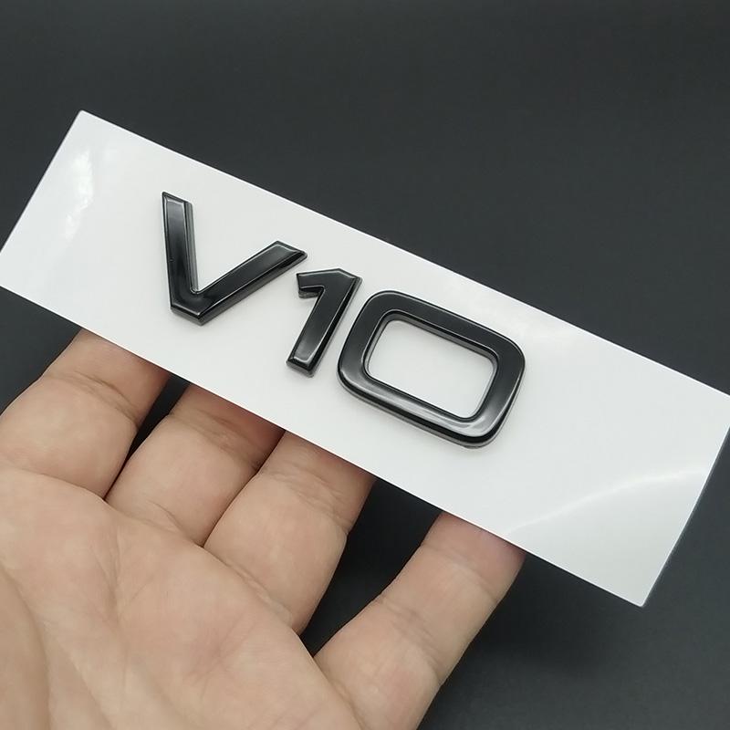 3D ABS Chromowany Czarny Logo V6T V8T V10 W12 Emblemat Litery Odznaka Naklejka Samochodowa Do Audi A6 A7 S4 S5 S6 S7 Q7 A8 R8 SQ5 TT Akcesoria