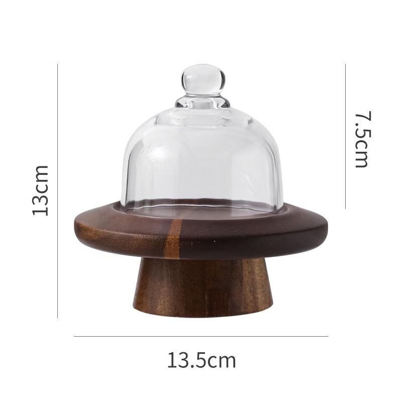 Bamboo Mini Dessert Display Stand with Dome Cover