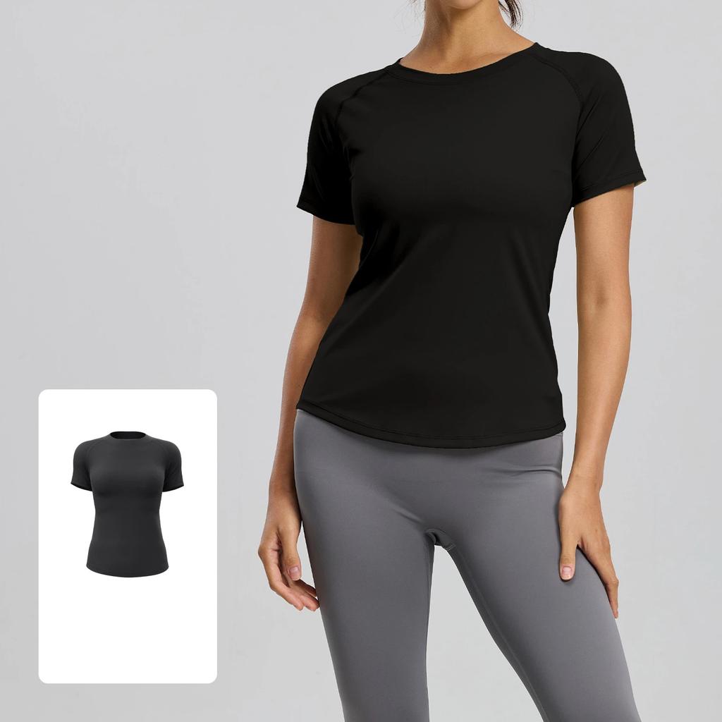 Summer New Style Mesh Yoga Short Sleeved Women Shaping Quick Drying Breathable Sports Fitness Tops Female