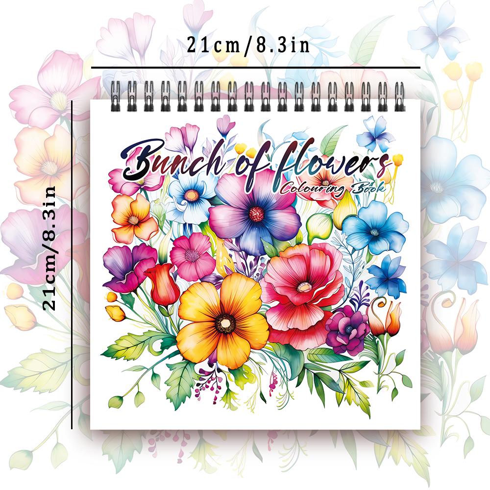 

Adult coloring book - 30 Sheets women s spiral coloring book, 8.3x 8.3 inches, drawing book, birthday gift, holiday party gift