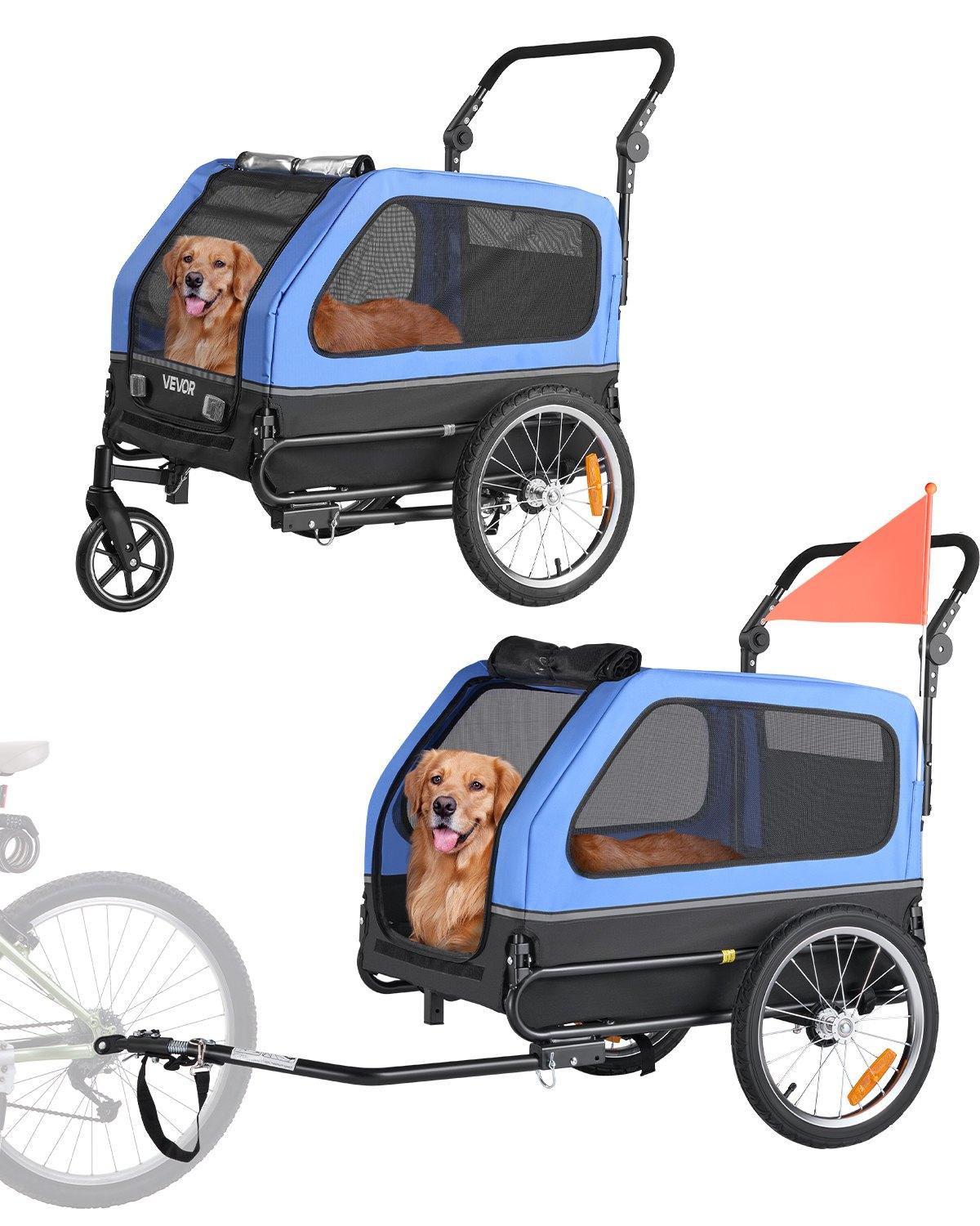 VEVOR Dog Bike Trailer, Supports up