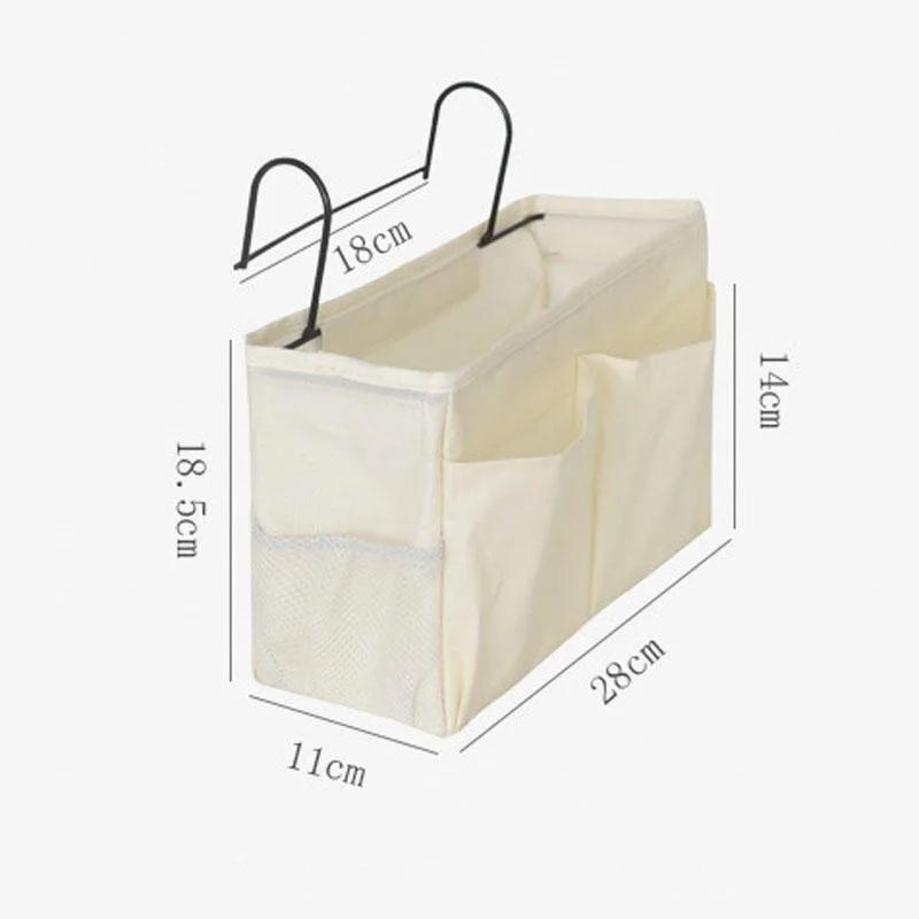 1 Pcs New Storage Basket Hanging Organizer Bed Remote Book Holder Dormitory Storage Bag Holder With Hook Bed Pocket