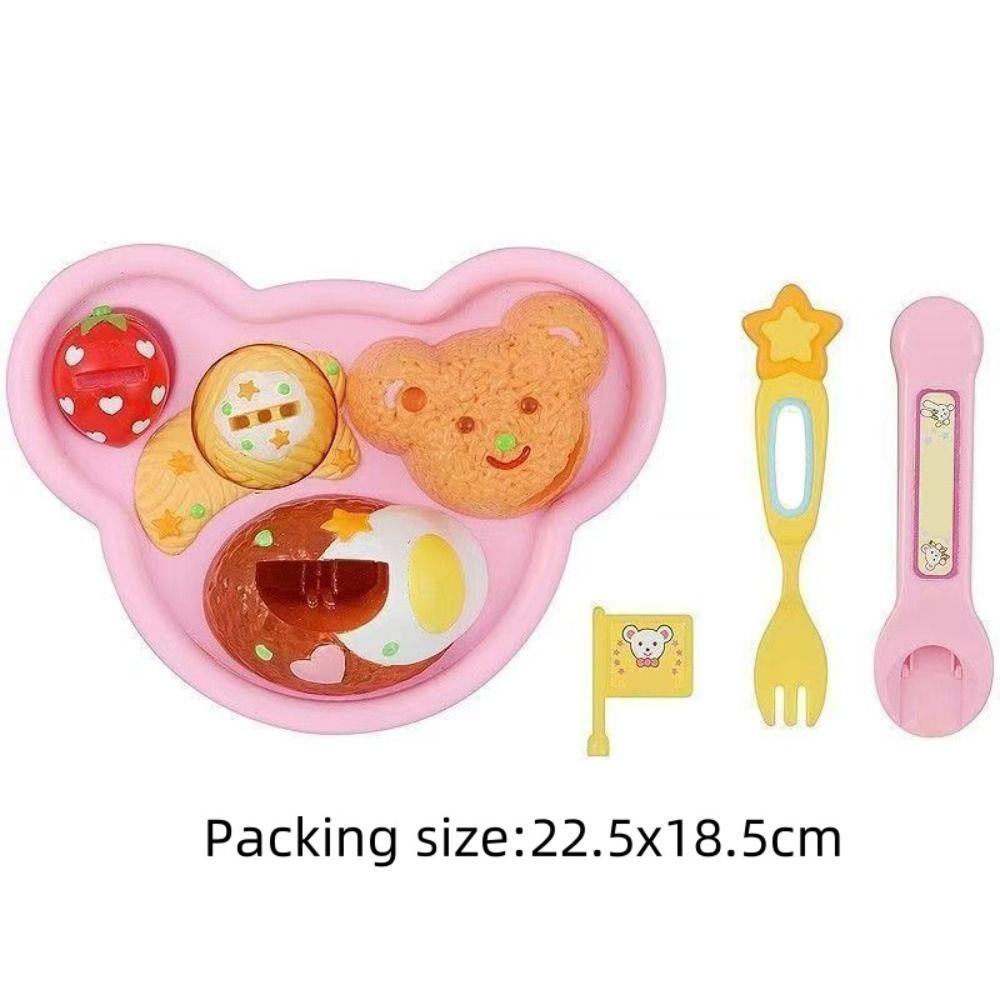 Role Play Play House Toys Early Education Pudding Feeding Set Food Feeding Toys  Desktop Ornament