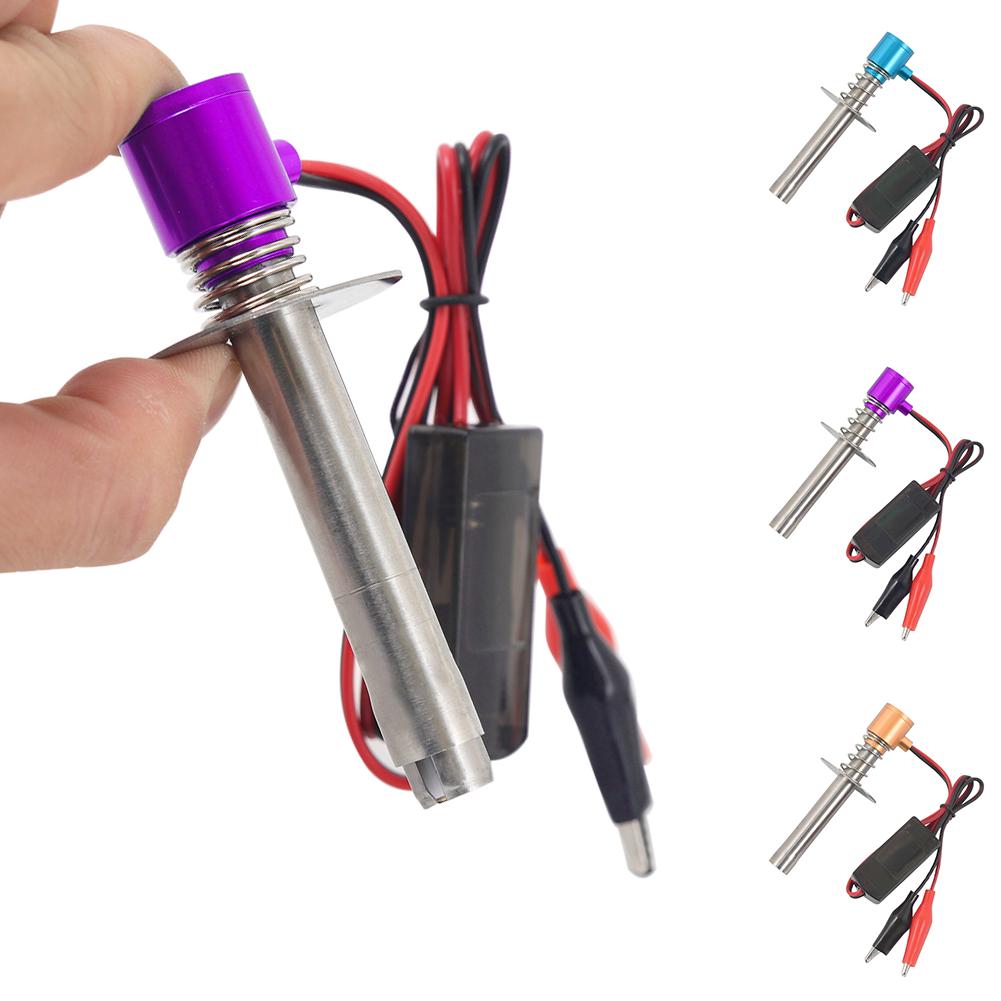 Wide Voltage 6V-24V Glow Plug Starter, Quick Ignition Electronic Igniter for 1/8 1/10 HSP Nitro RC Car, Upgraded Lighter
