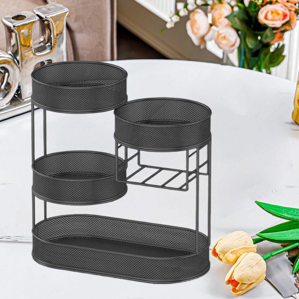 4 Tiers Iron Fruit Basket Snacks,Container Home Decoration Kitchen Storage Organisation,Space Saving