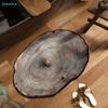 Wood Slice Tree Ring Rug - Natural Wood Grain Floor Mat, Non-Slip Area Rug for Home Decor