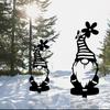 Garden Stake Santa Claus Decoration Yard Art Stake Hollow Acrylic Ground Insert
