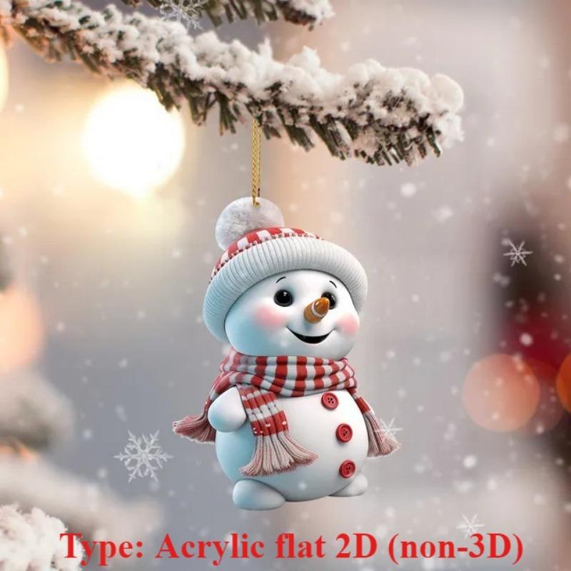 New Product Cute Cartoon Christmas Snowman Car Hanging Home Christmas Tree Ornament Pendant Christmas Decoration Backpack Key Pendant