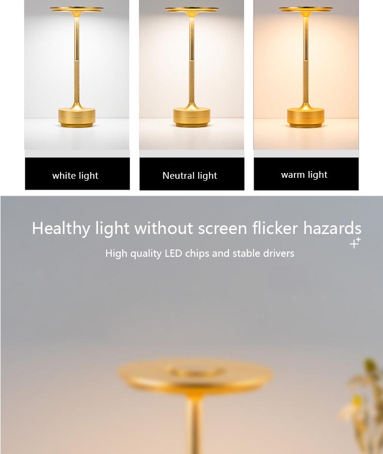 LED Charging Metal Table Lamp: High-End Atmosphere and Decorative Lighting