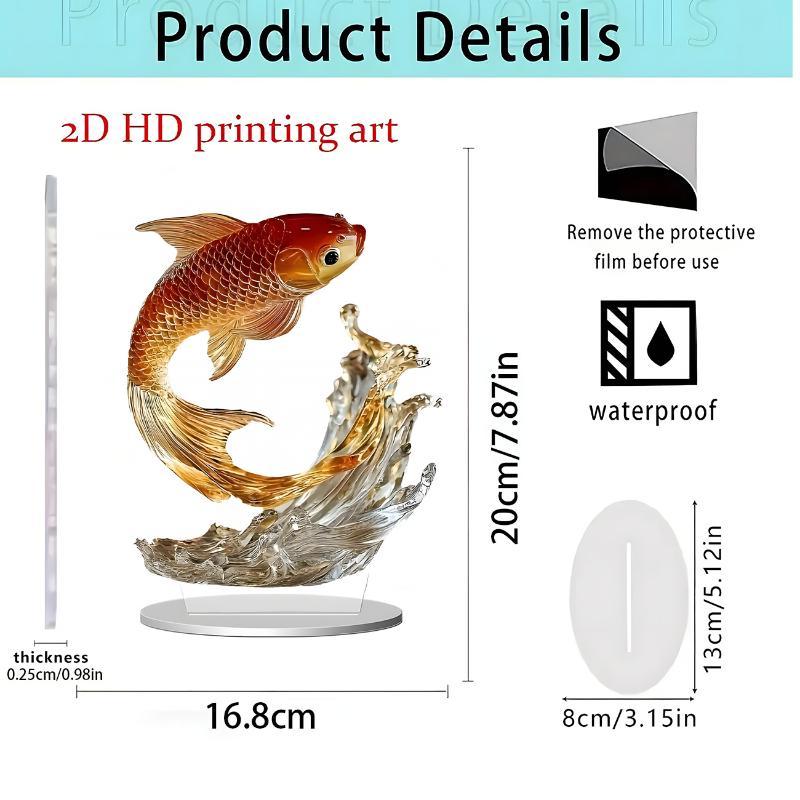 2D flaches Acryl-Display-Ornament für Heim- oder Bürodekoration – Geeignet für Tischplatten und Eingangsbereiche