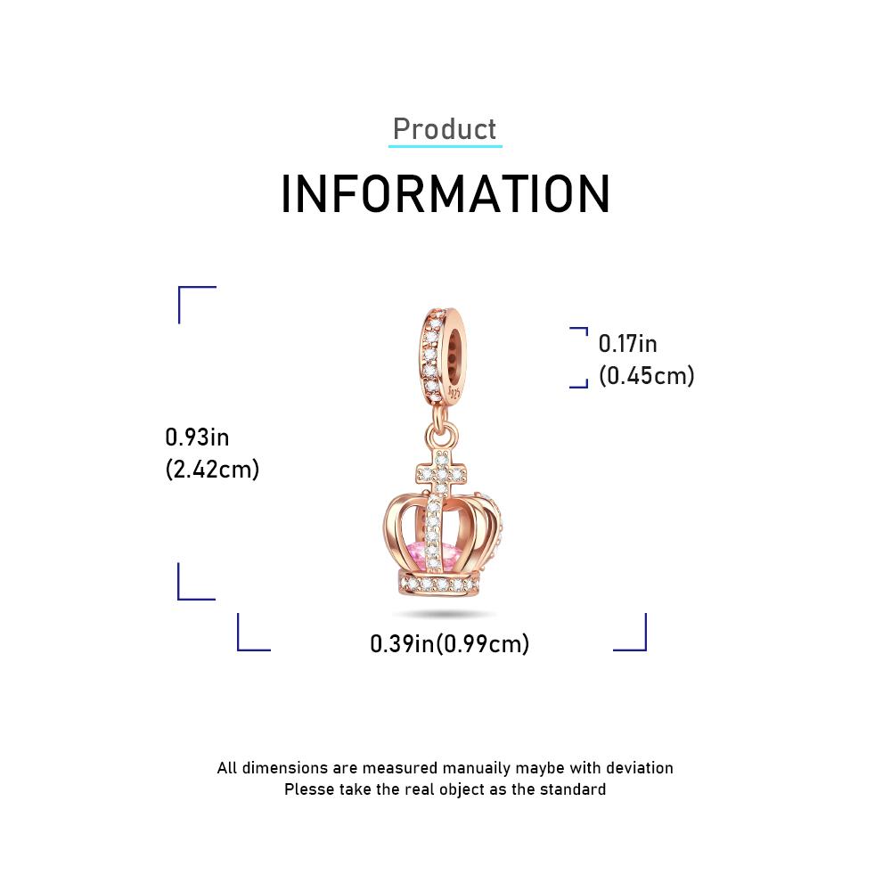 New In Fashion Copper The Queen'S Crown Charm Beads Fit 3Mm Original Bracelet Necklace For Women Diy Jewelry Gifts